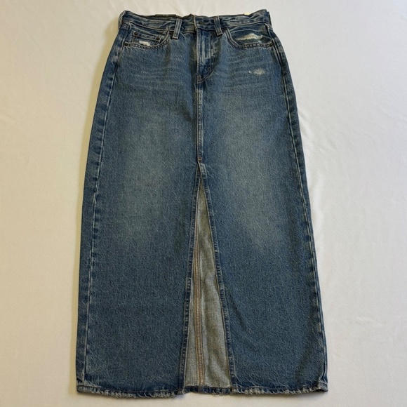 Levi’s Ankle Column Skirt, Waist 25, Distressed Blue (Medium Wash), NWT - Picture 7 of 16